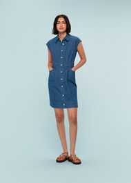 Denim Bodice Stripe Dress