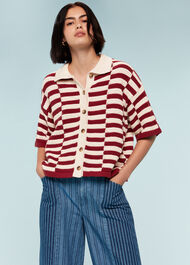 Crochet Stepped Stripe Shirt