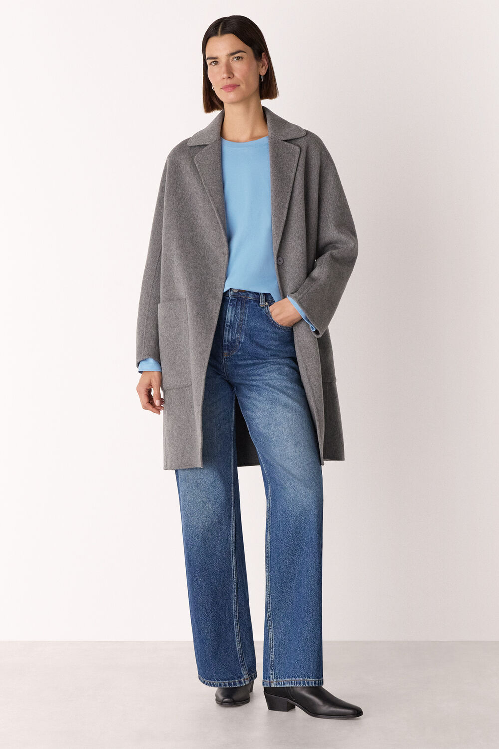 Blue Relaxed Long Sleeve Tee
