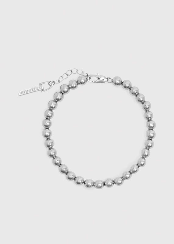 Silver Sphere Beaded Bracelet