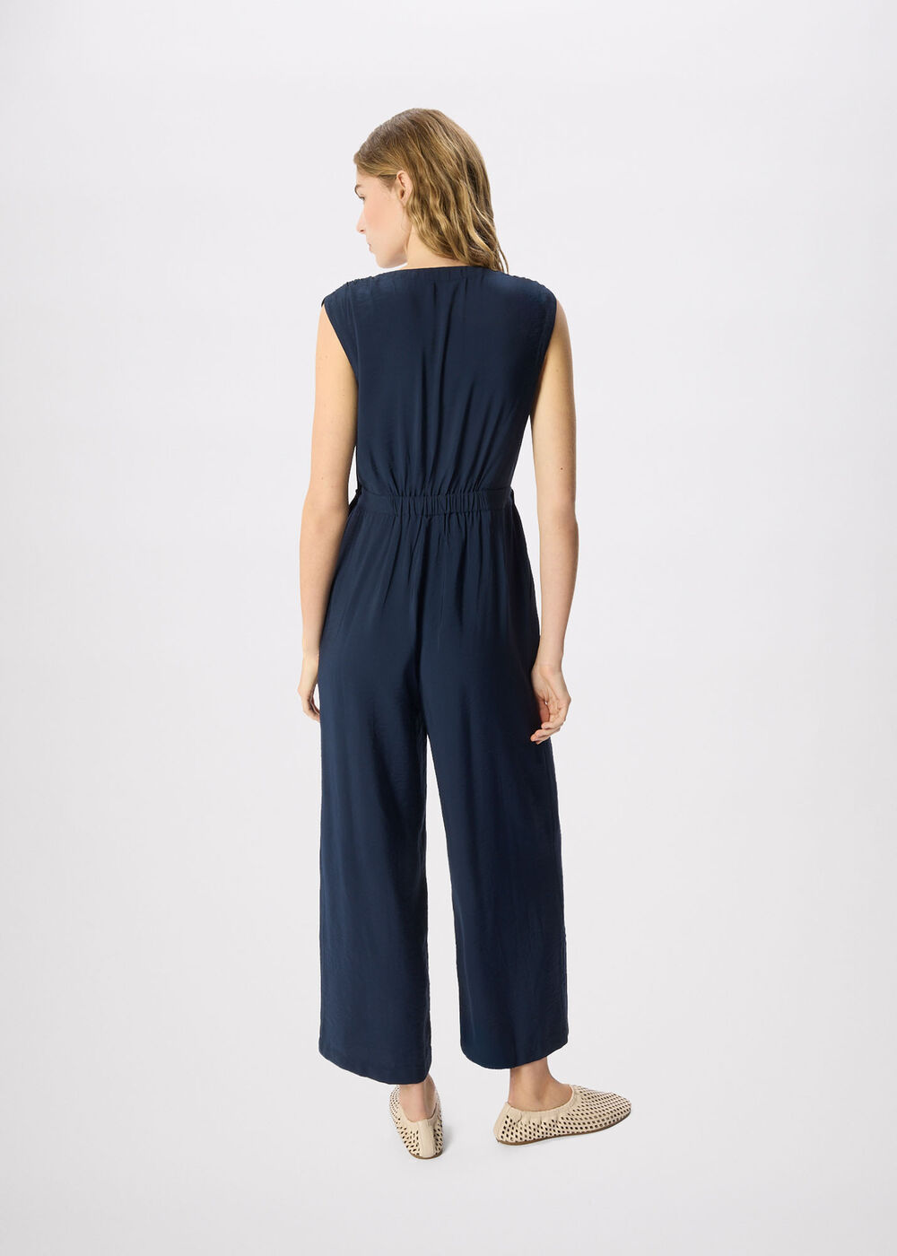 V Neck Sleeveless Jumpsuit