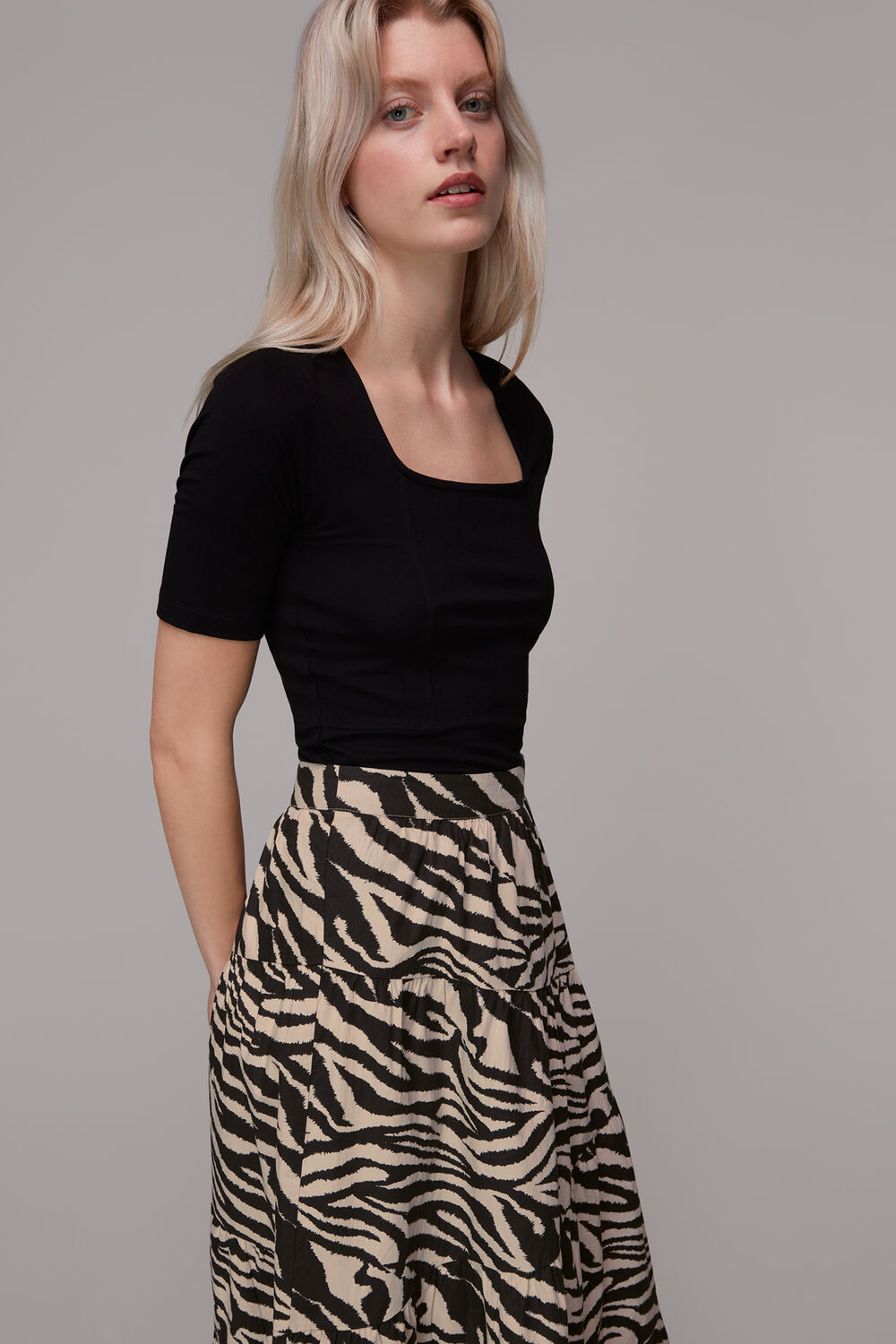 Mountain Zebra Tiered Skirt