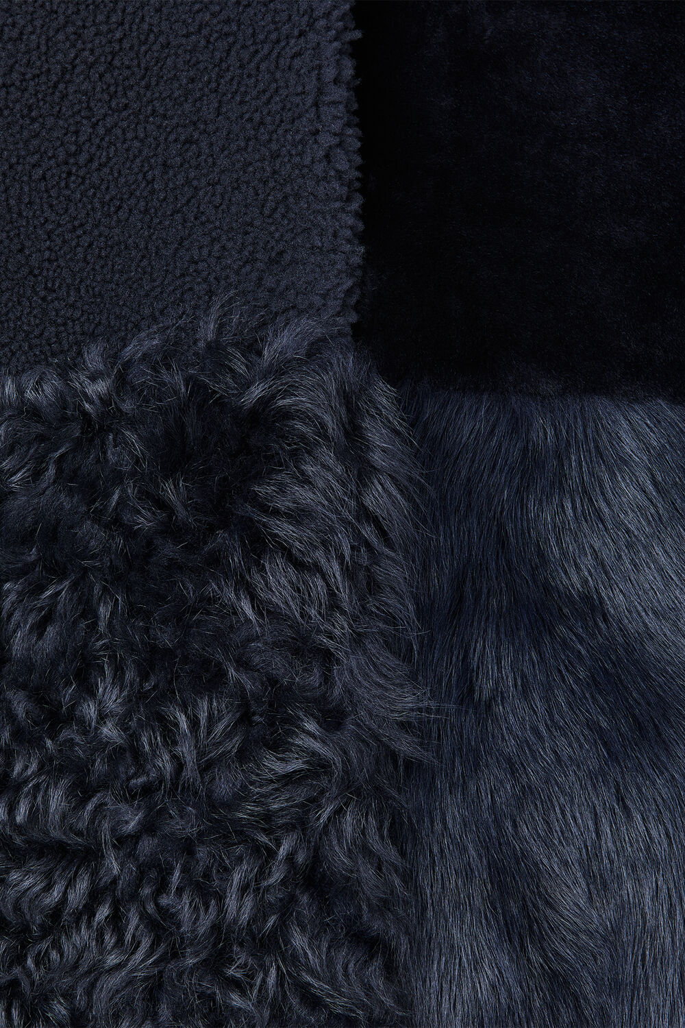 Navy Hema Shearling Coat