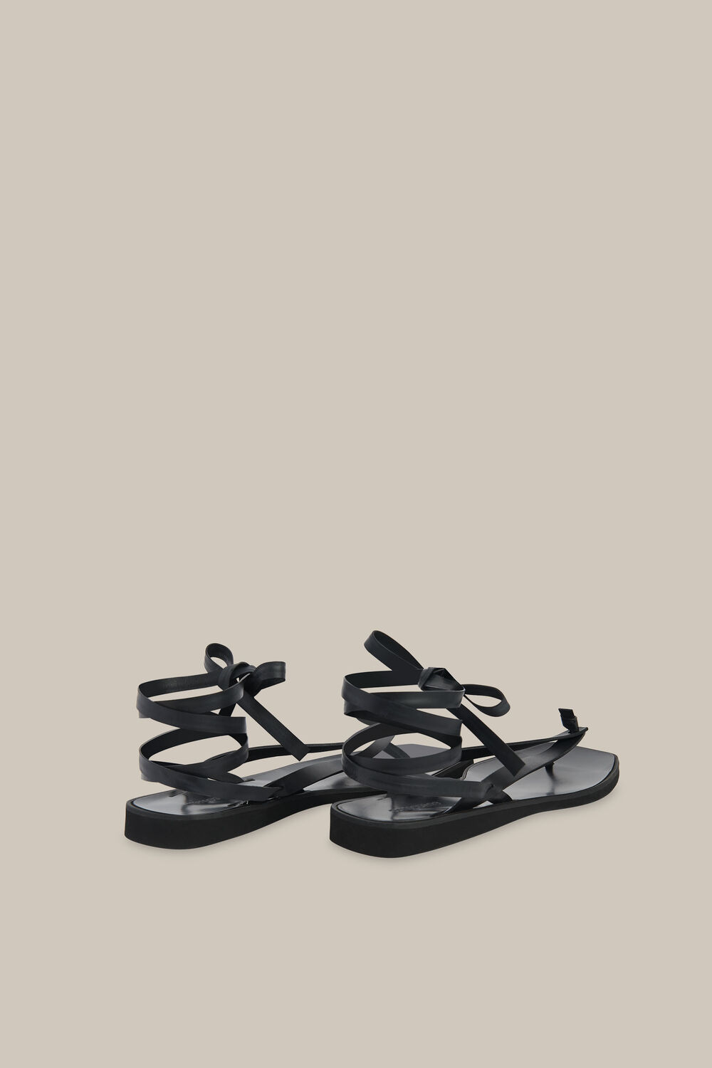 Dillon Knotted Thong Sandal Black