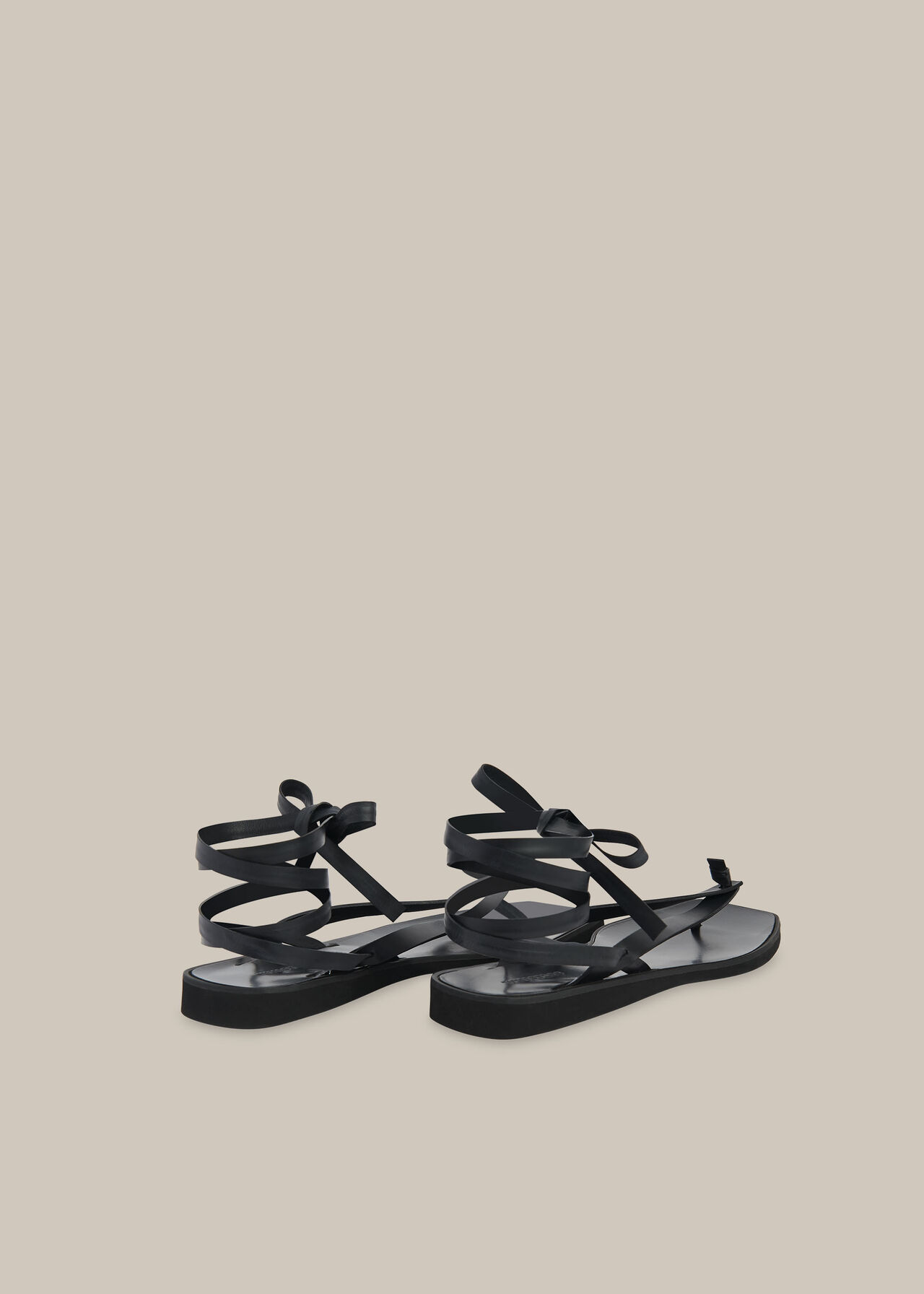 Dillon Knotted Thong Sandal Black