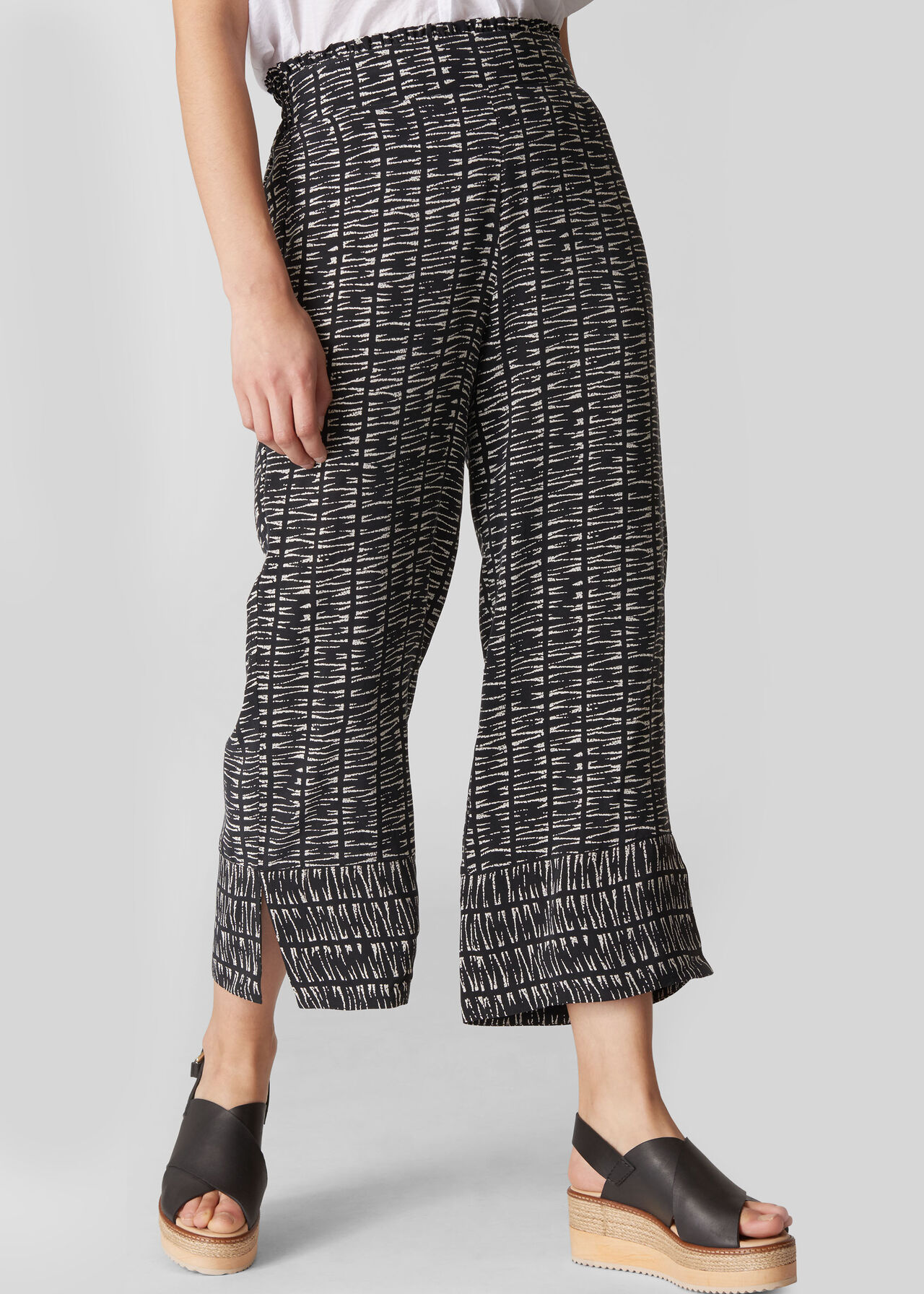 Sahara Printed Trouser Black and White