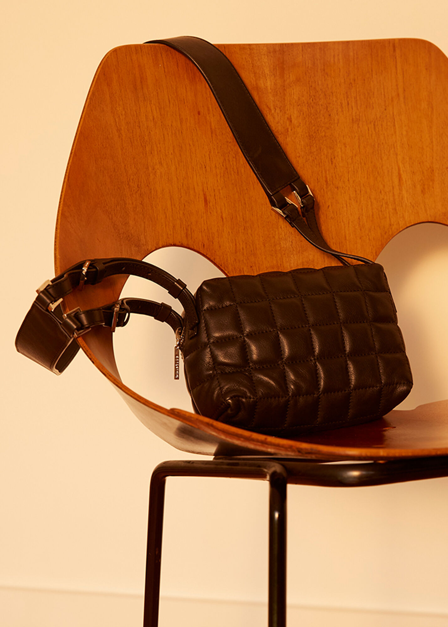 Black Elias Quilted Crossbody Bag WHISTLES Whistles UK