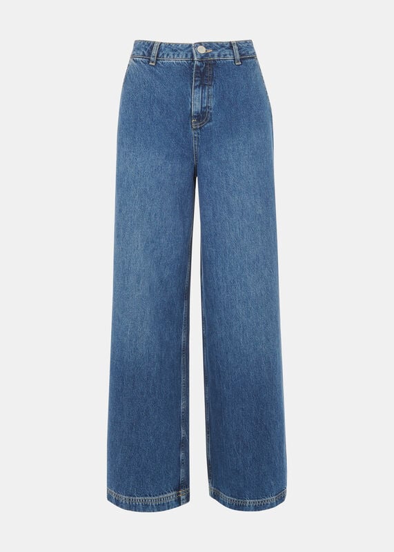 Denim Wide Leg High Waist Jean