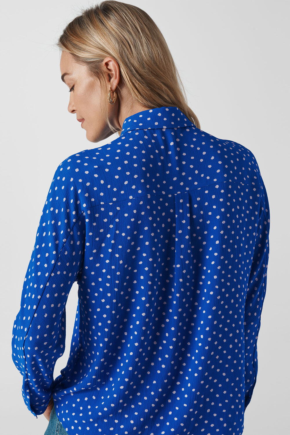 Abstract Spot Selma Blouse Blue/Multi