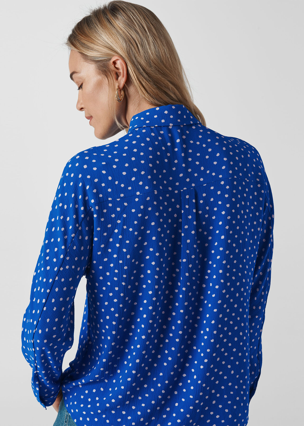 Abstract Spot Selma Blouse Blue/Multi