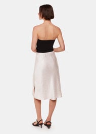 Satin Knee Length Skirt