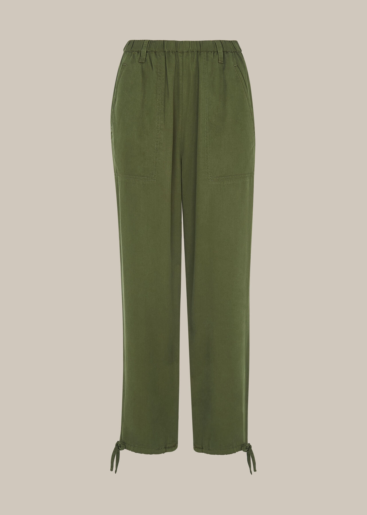 Washed Tie Hem Trouser