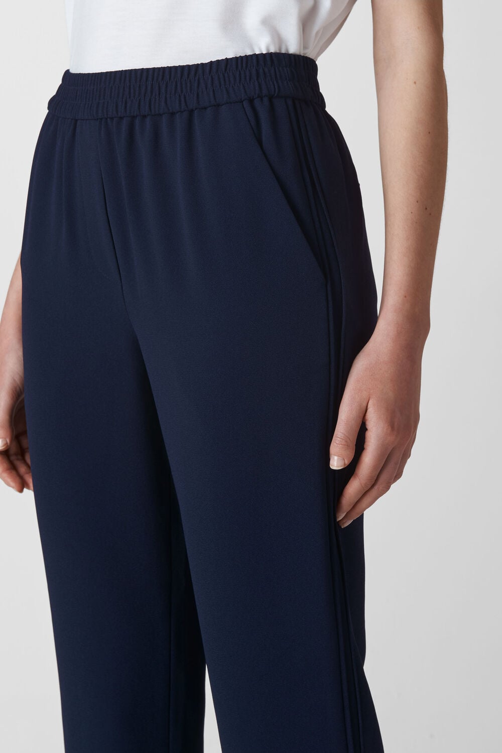 Elyse Side Stripe Trouser Navy