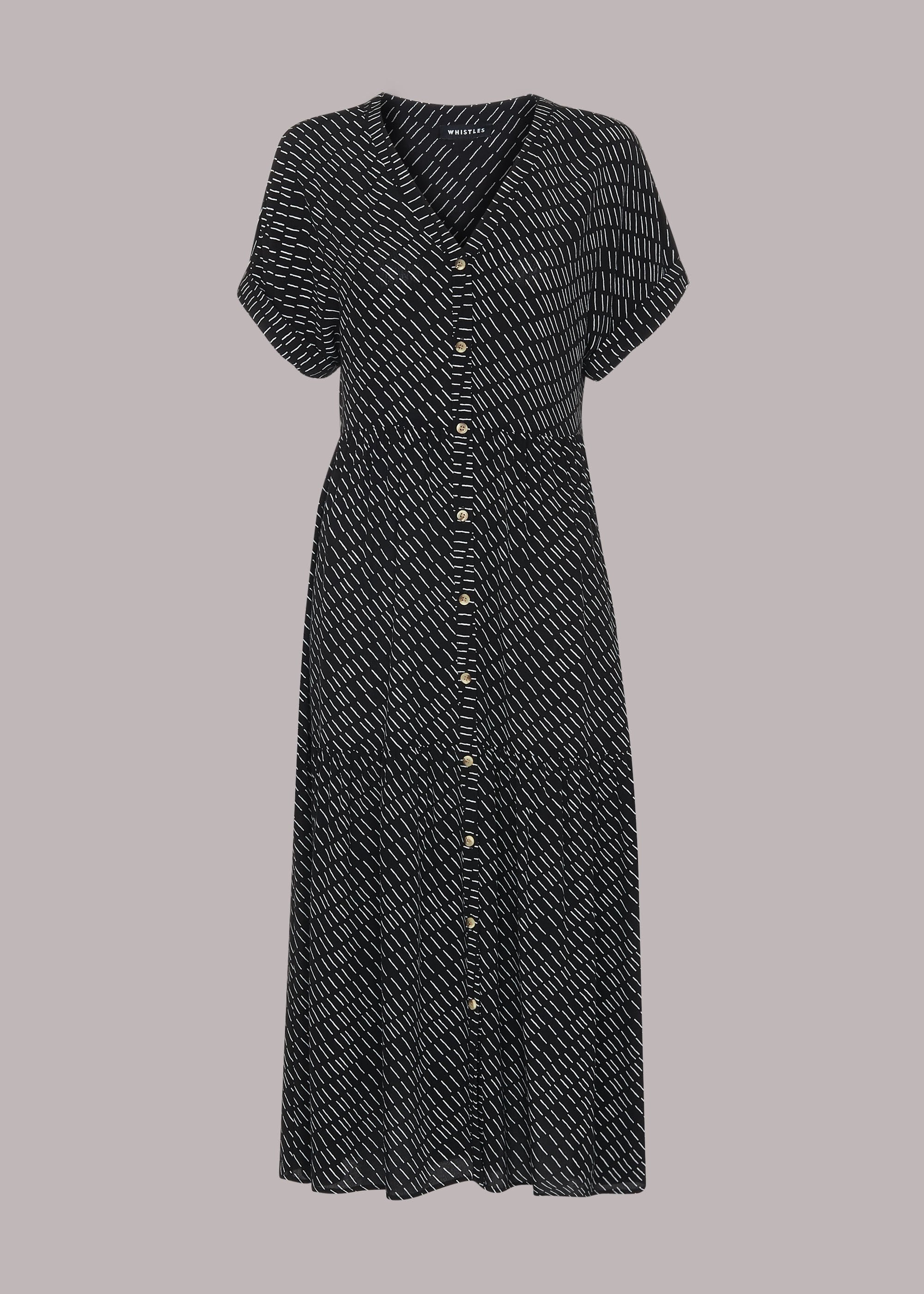 whistles riya print tiered dress