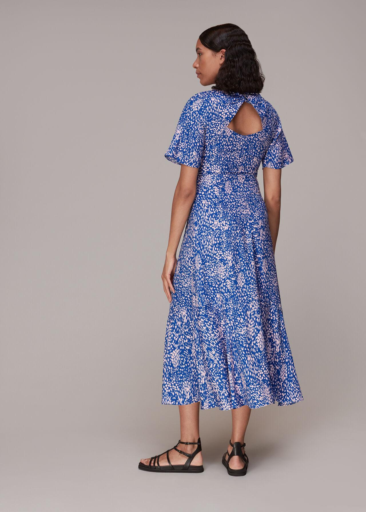 Lively Animal Print Midi Dress