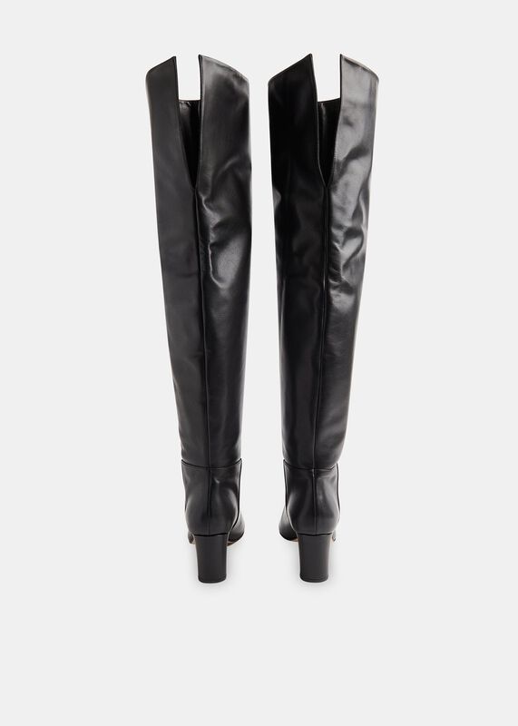 Black Inessa Over The Knee Boot