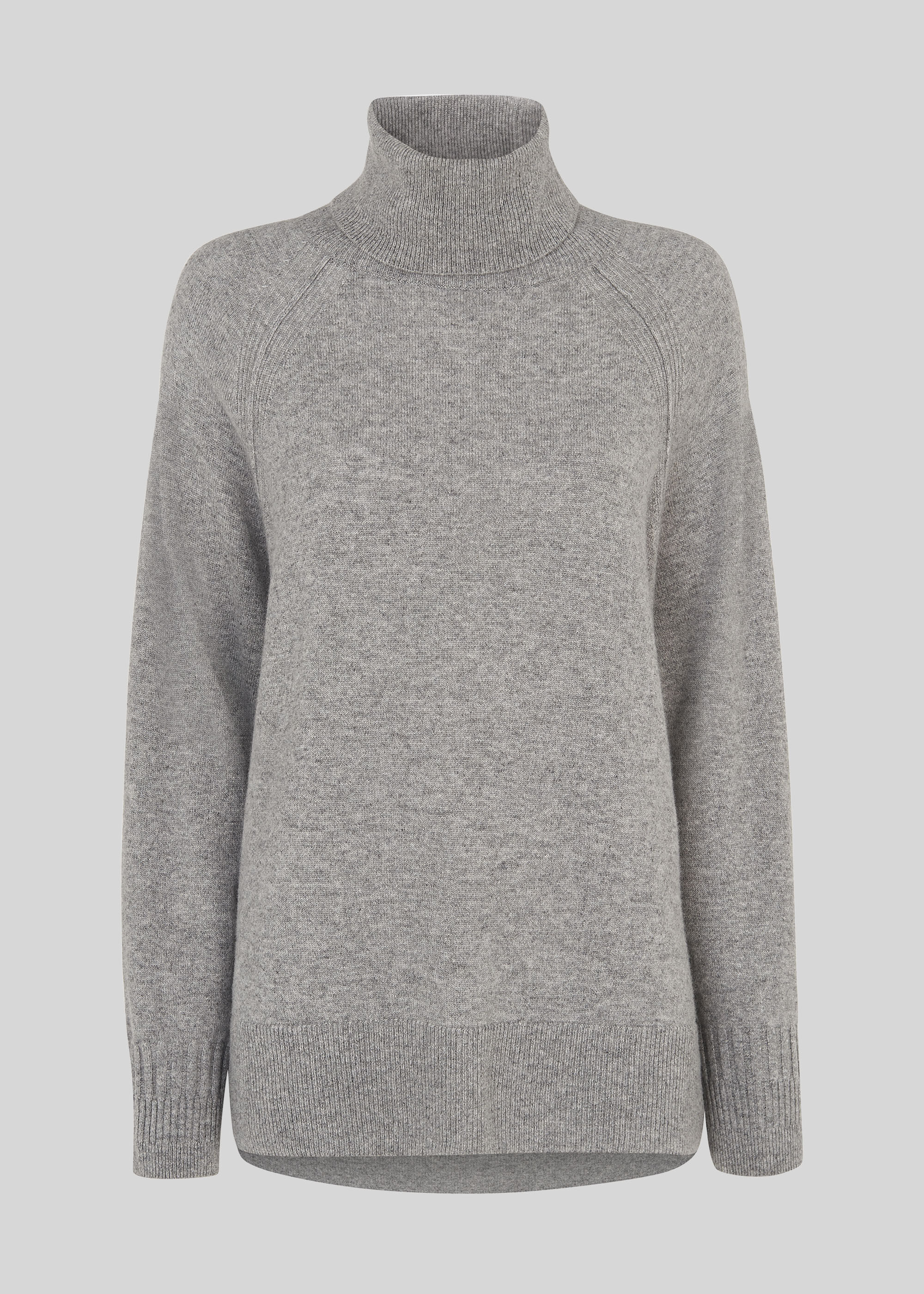 Grey cashmere clearance polo neck