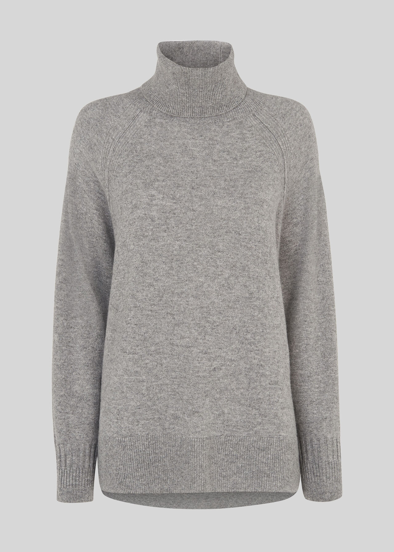 Bookstore Dent bandage Grey Cashmere Roll Neck | WHISTLES 