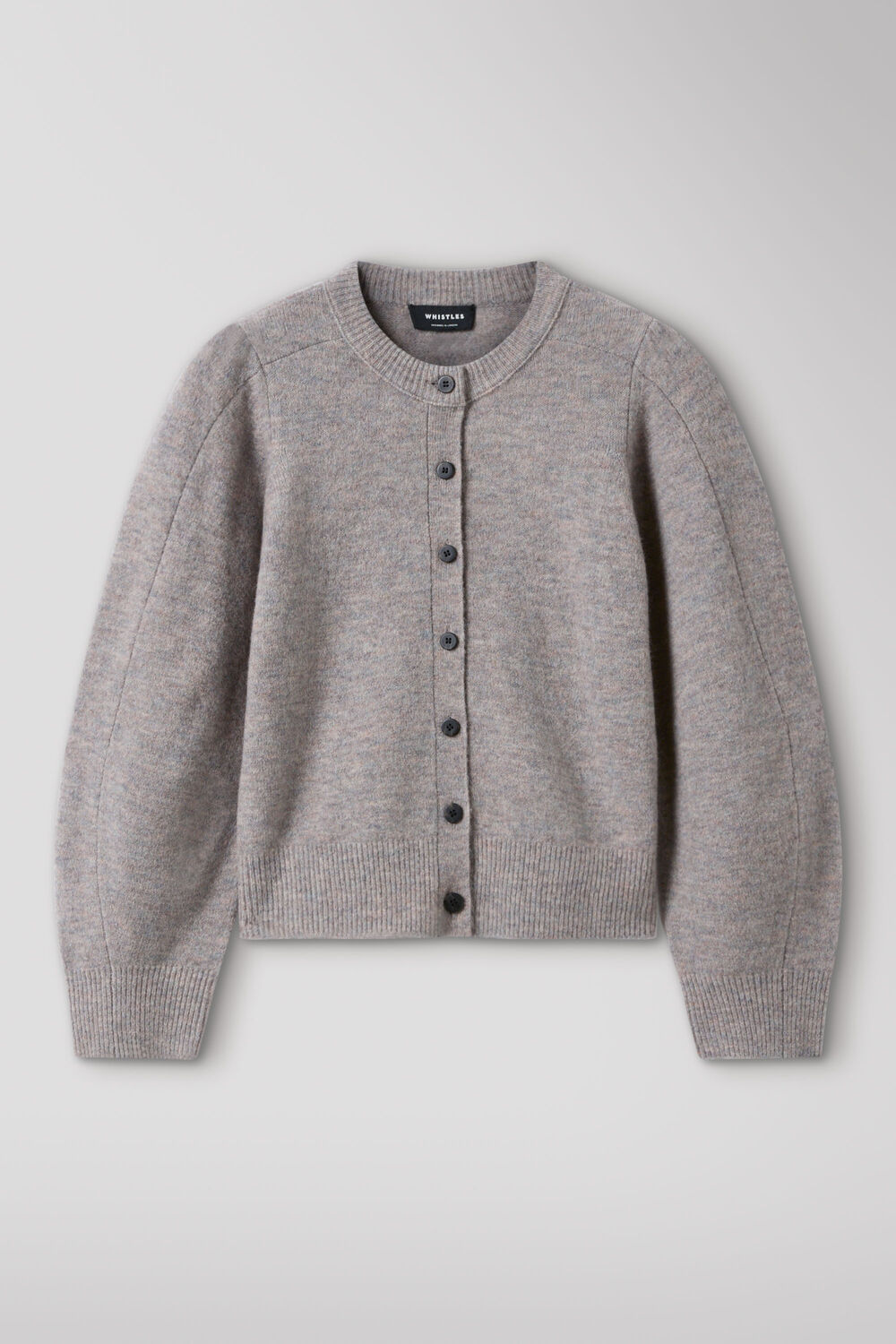 Wool Mix Puff Sleeve Cardigan