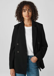 Double Breasted Relax Blazer Black