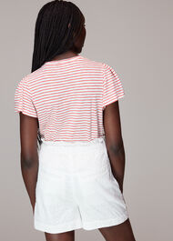 Cotton Frill Stripe T Shirt