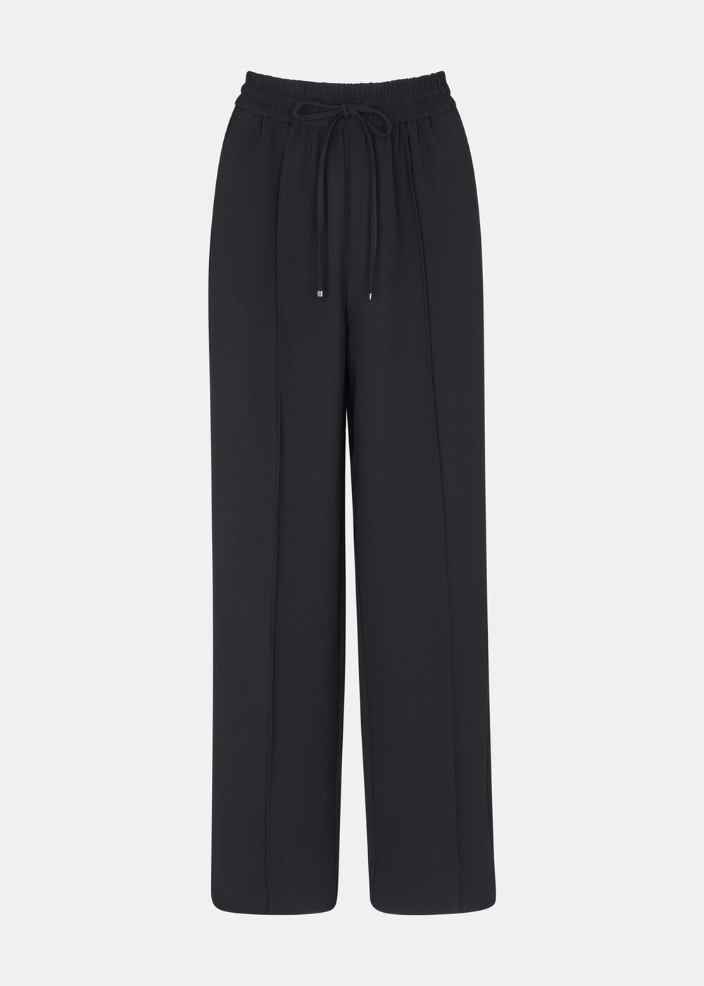 Drawstring Waist Crepe Trouser
