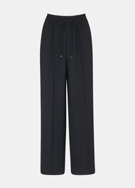 Drawstring Waist Crepe Trouser