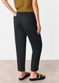 Linen Barrel Leg Trouser