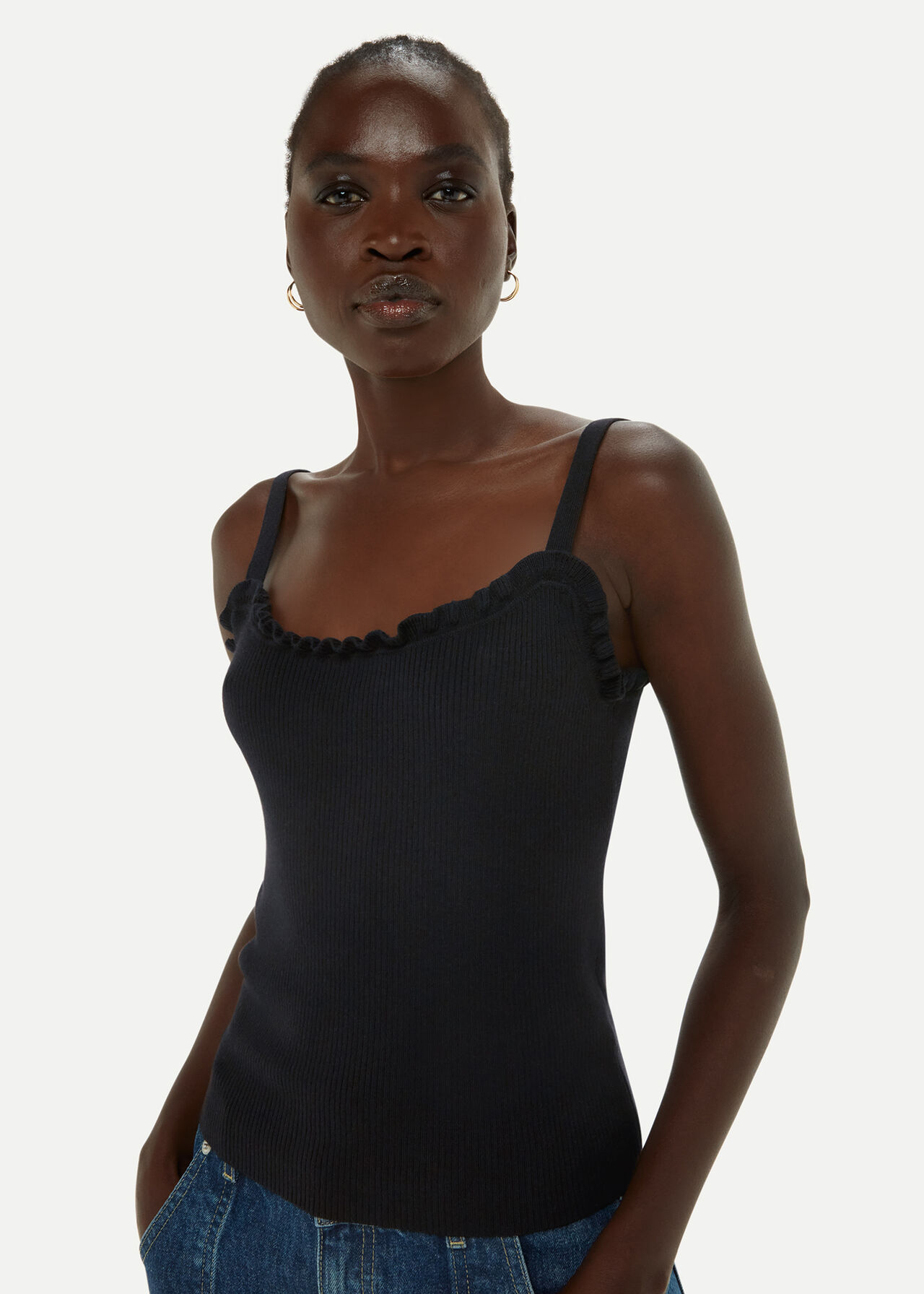 Frill Trim Vest