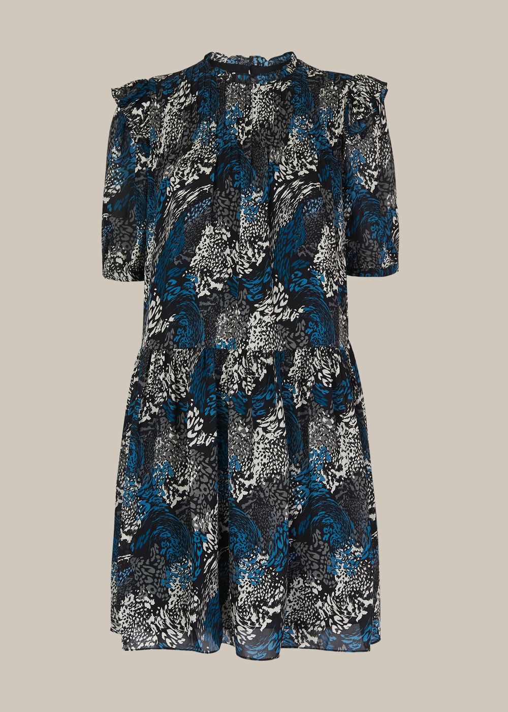 Marble Animal Print Silk Dress
