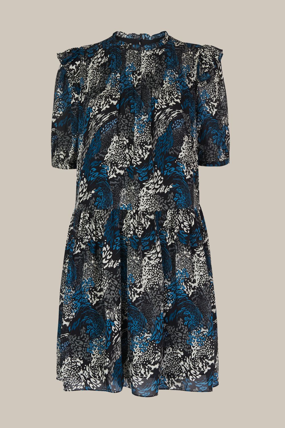 Marble Animal Print Silk Dress