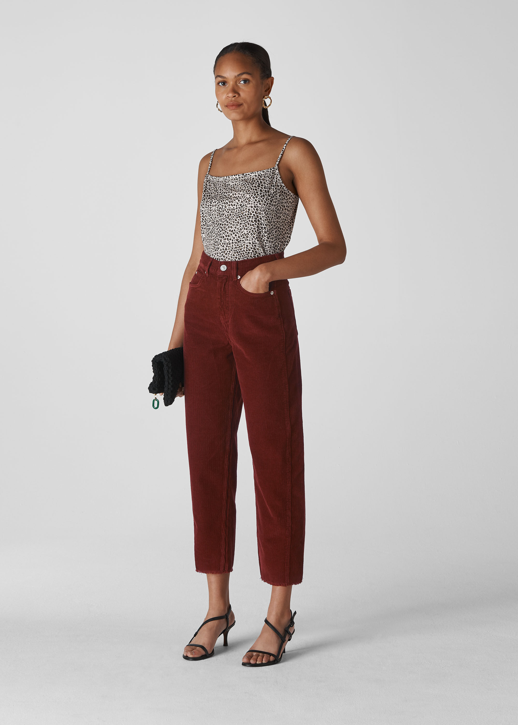 Cord high deals waisted trousers