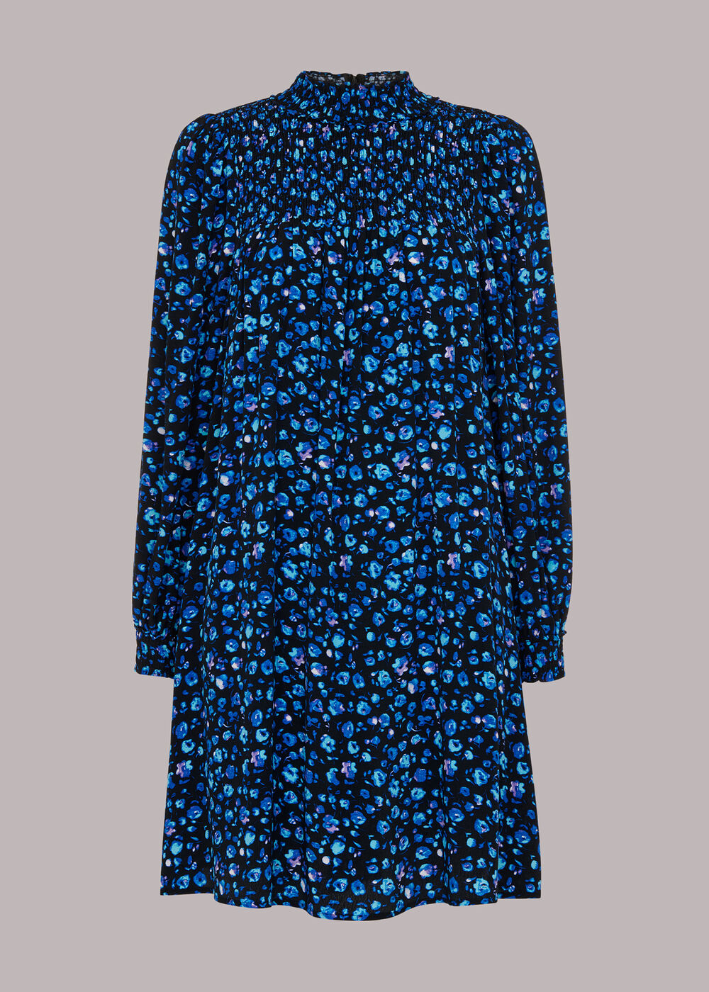 Blurred Floral Trapeze Dress