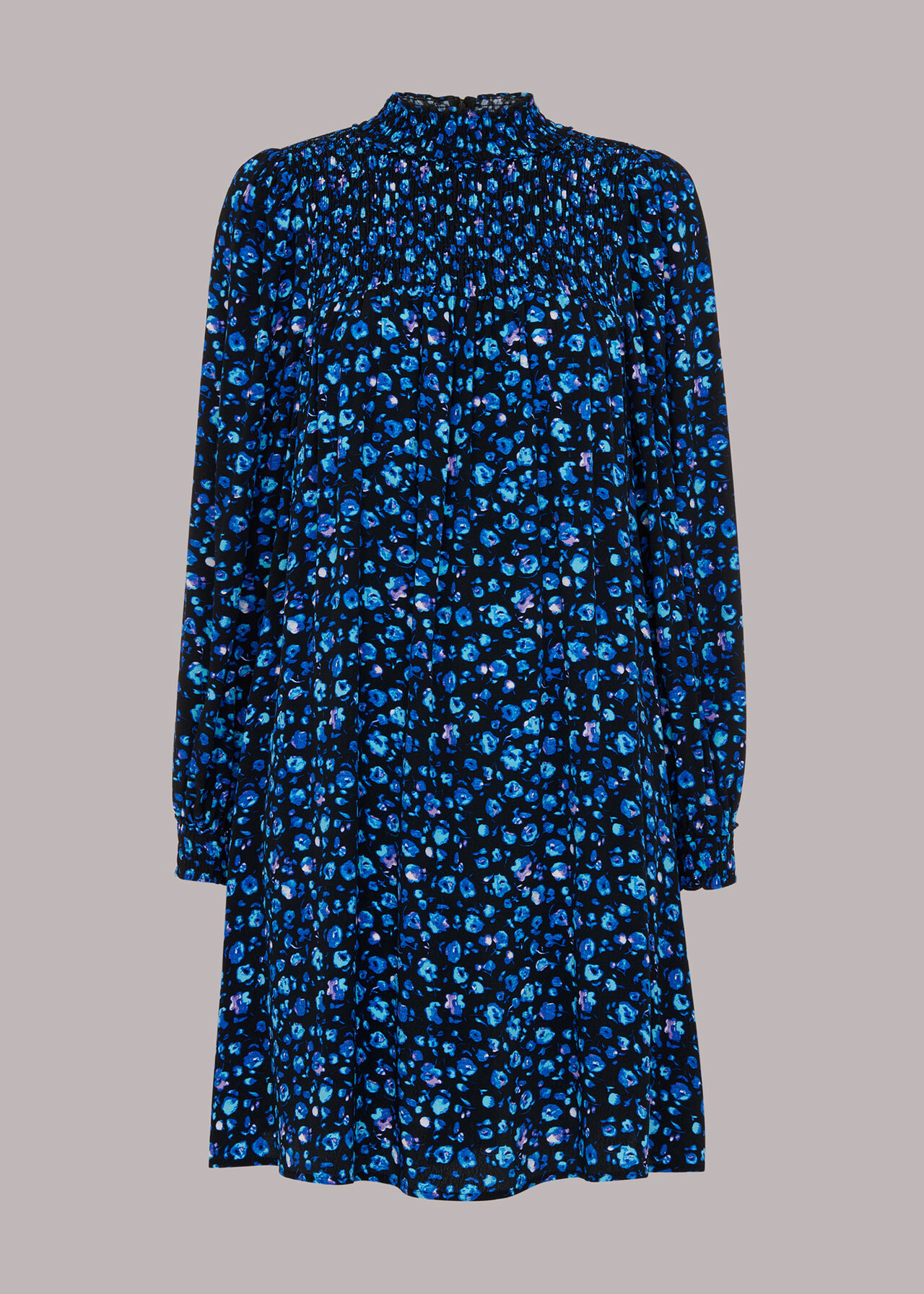 Blurred Floral Trapeze Dress