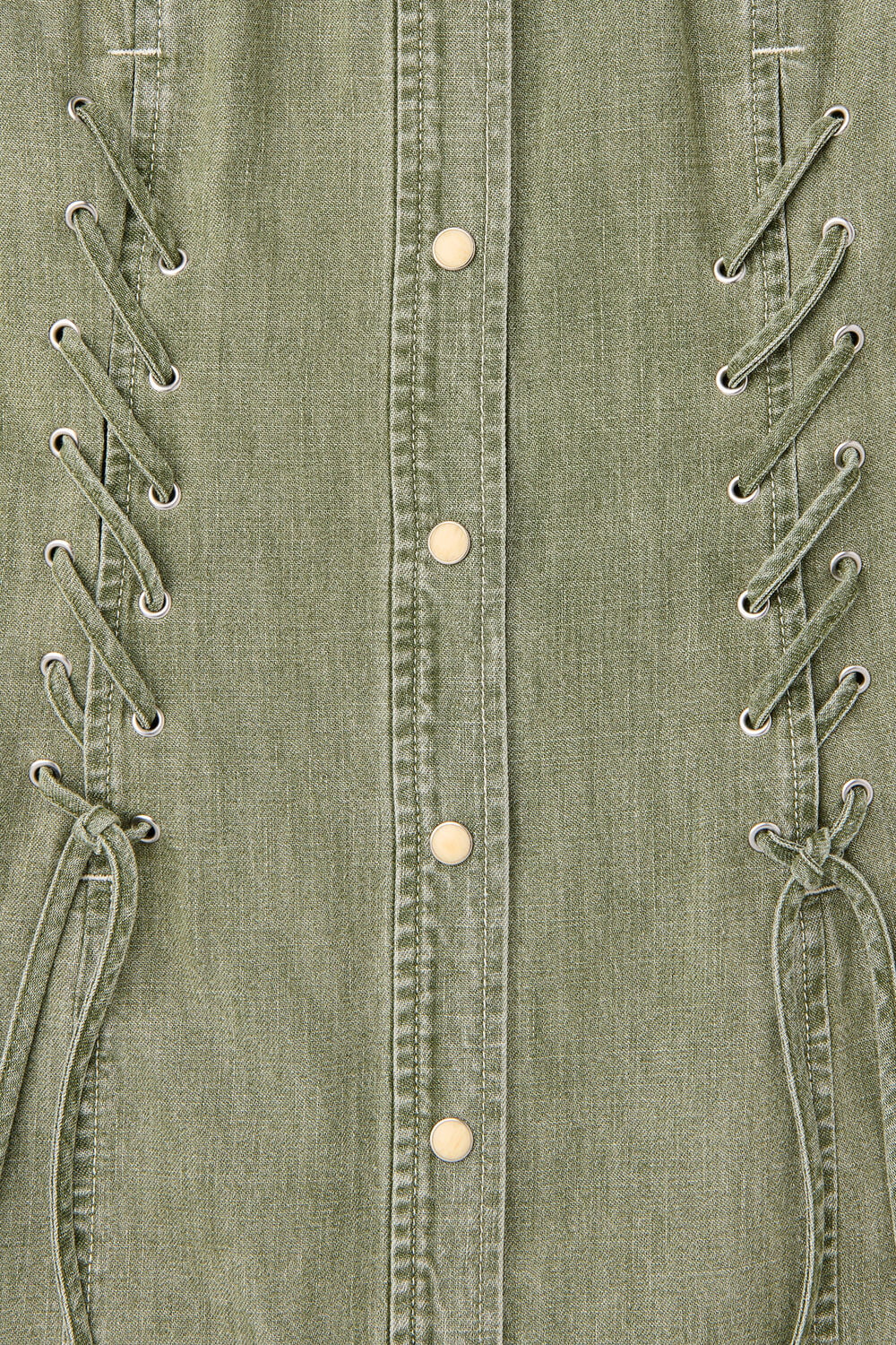 Khaki Hudson Lace Detail Dress