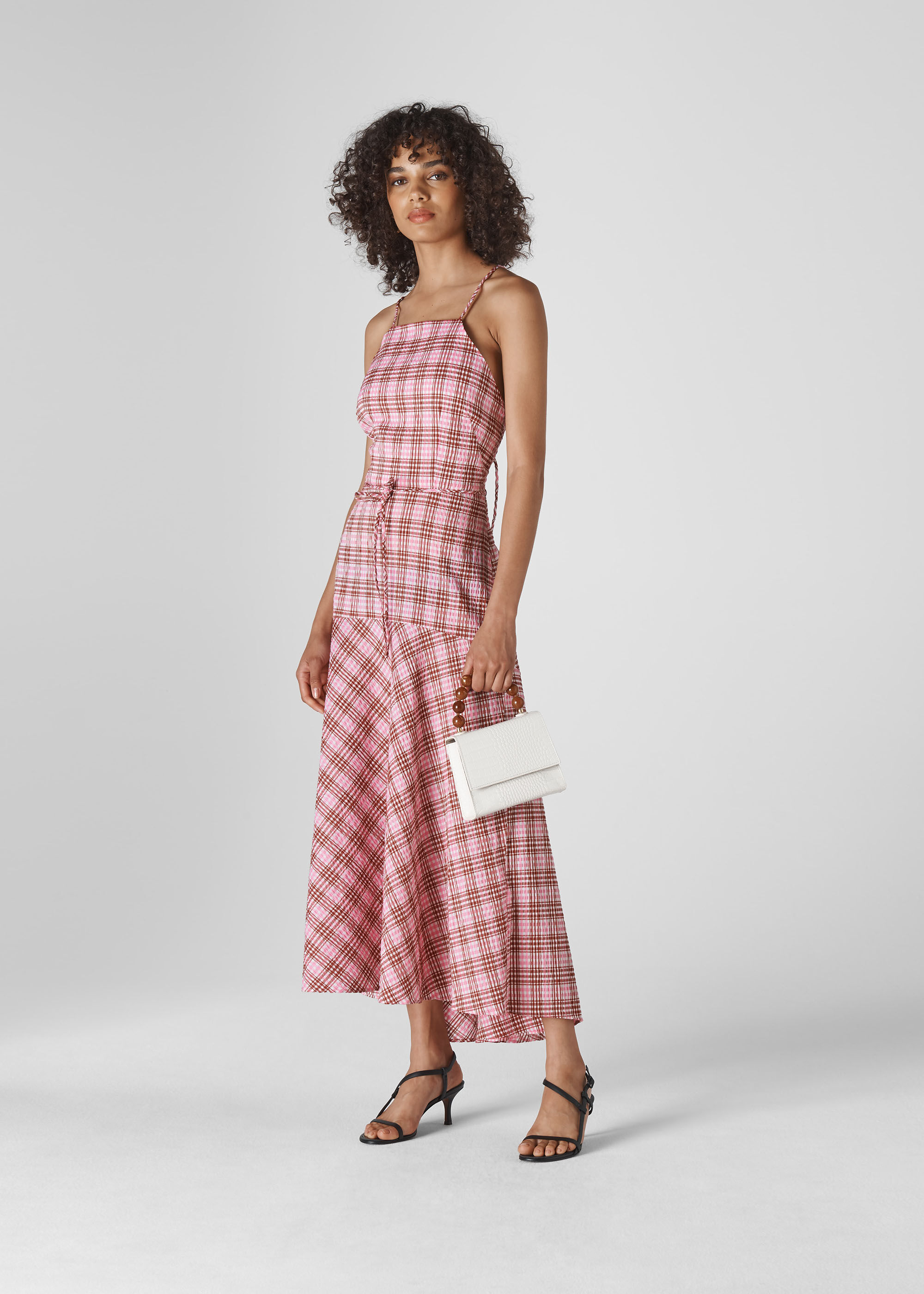 Pink best sale checkered dress