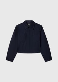 Compact Cotton Cropped Jacket