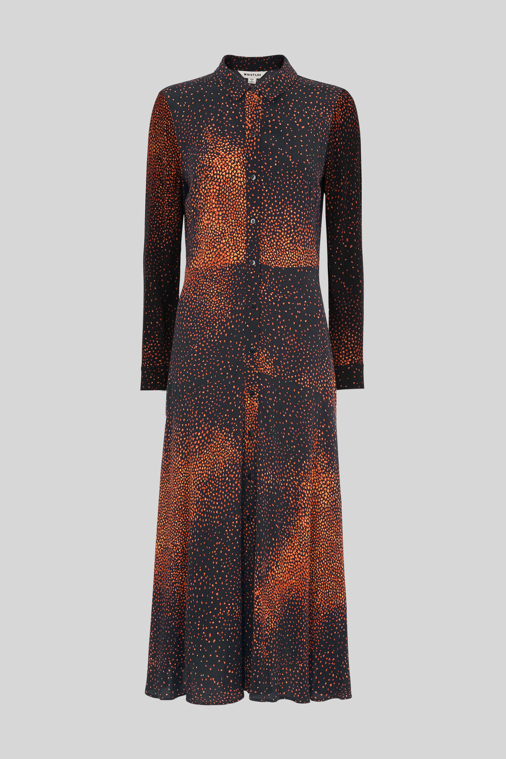 Scattered Bloom Shirt Dress Orange/Multi