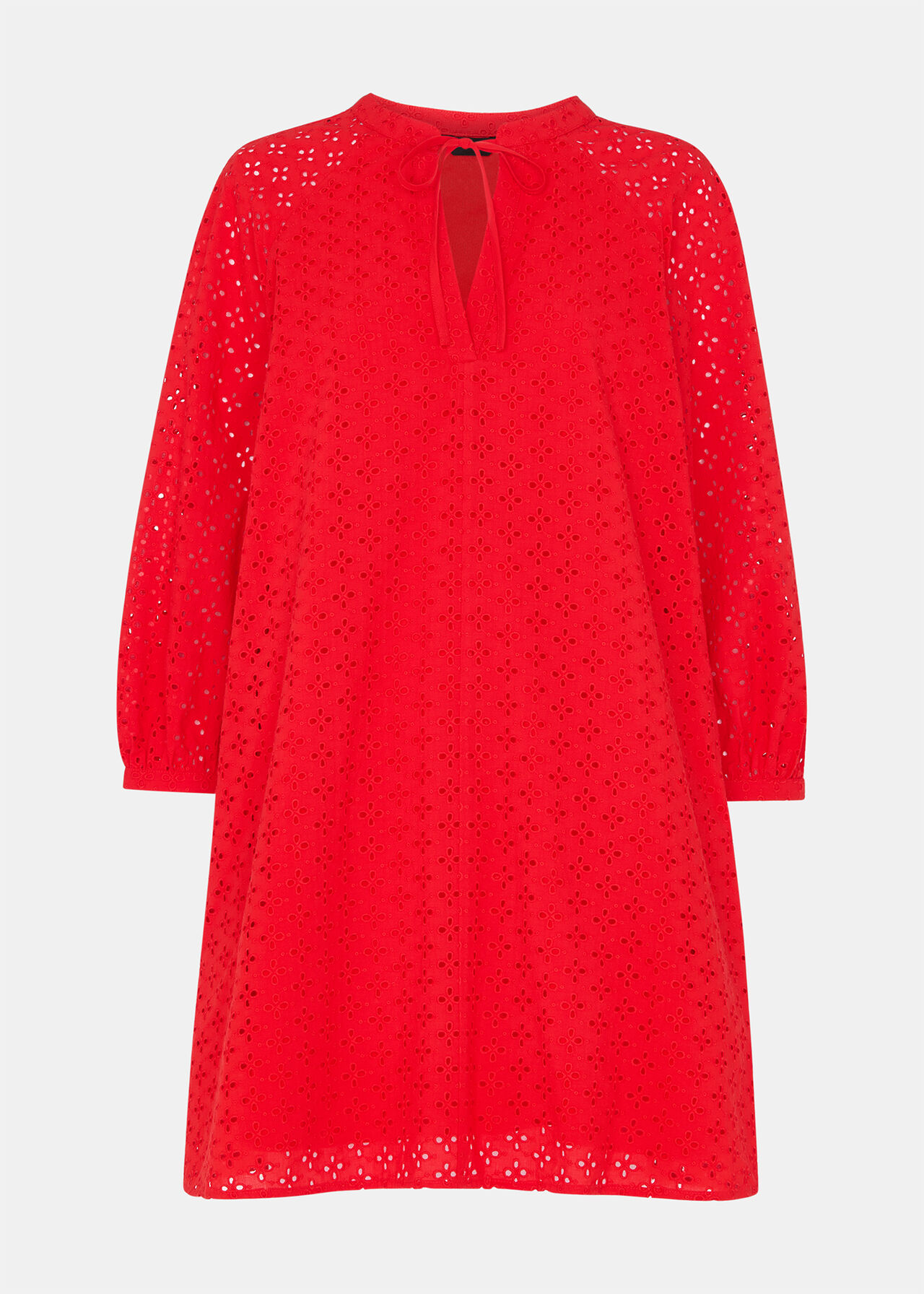 Broderie Cotton Mini Dress