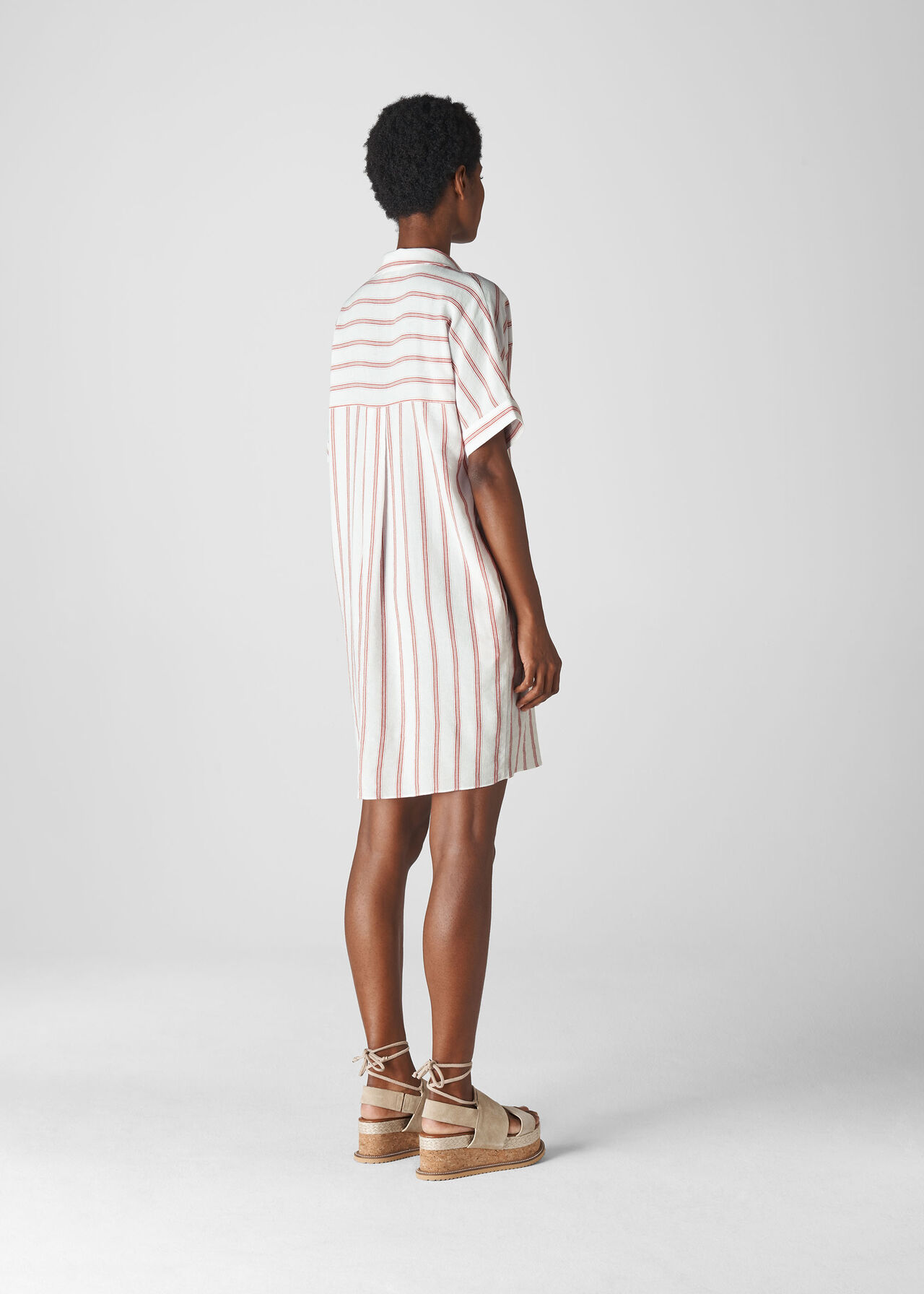 Sabrina Stripe Dress White/Multi