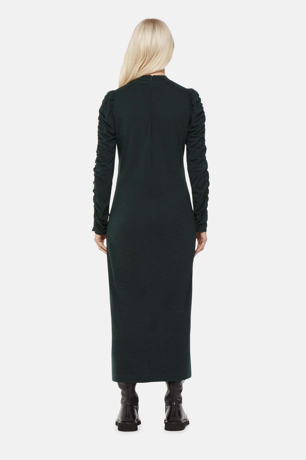 Petite Ruched Sleeve Jersey Dress