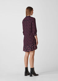 Lenno Print Shirt Dress Pink/Multi