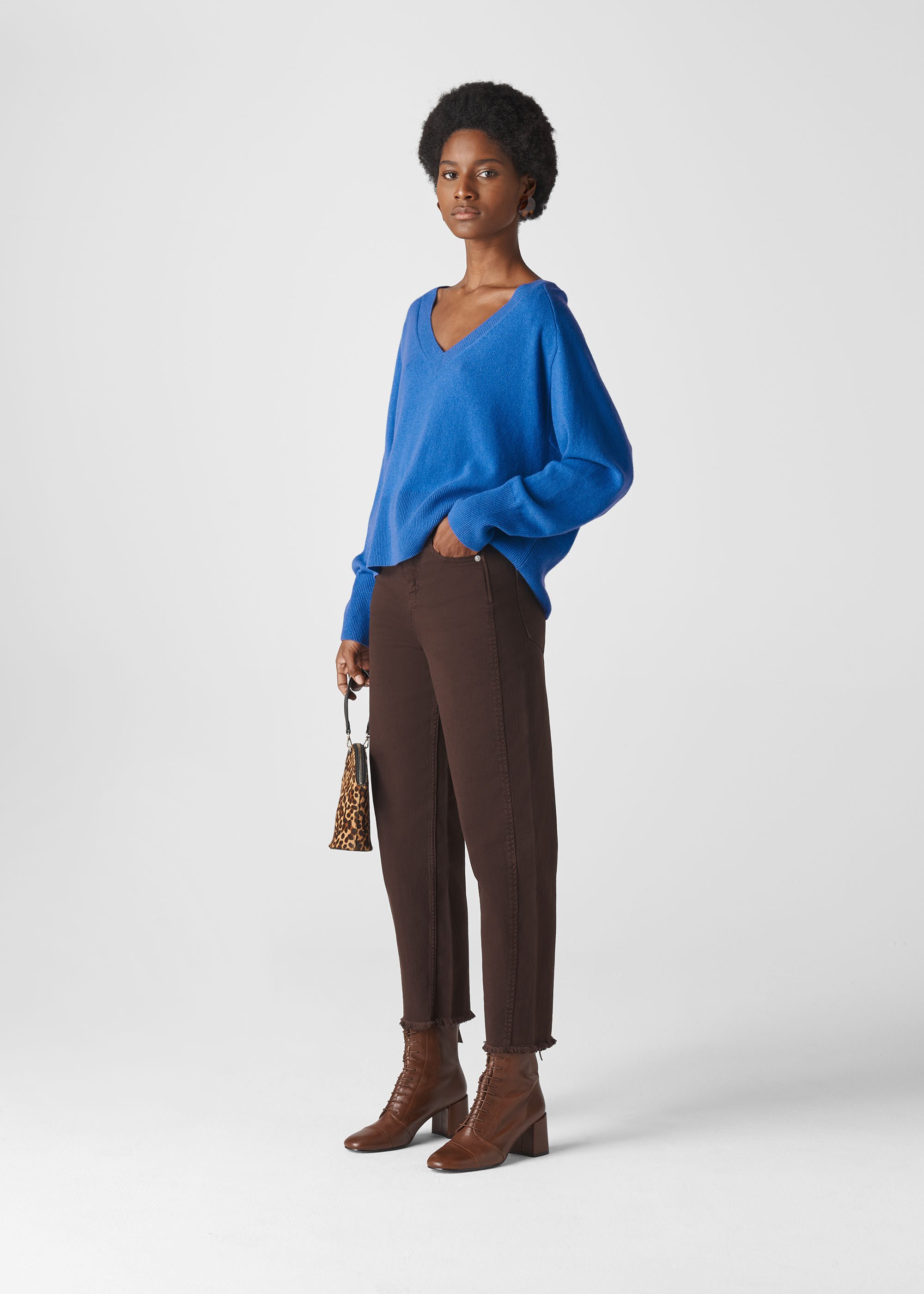 Cobalt blue outlet cashmere sweater