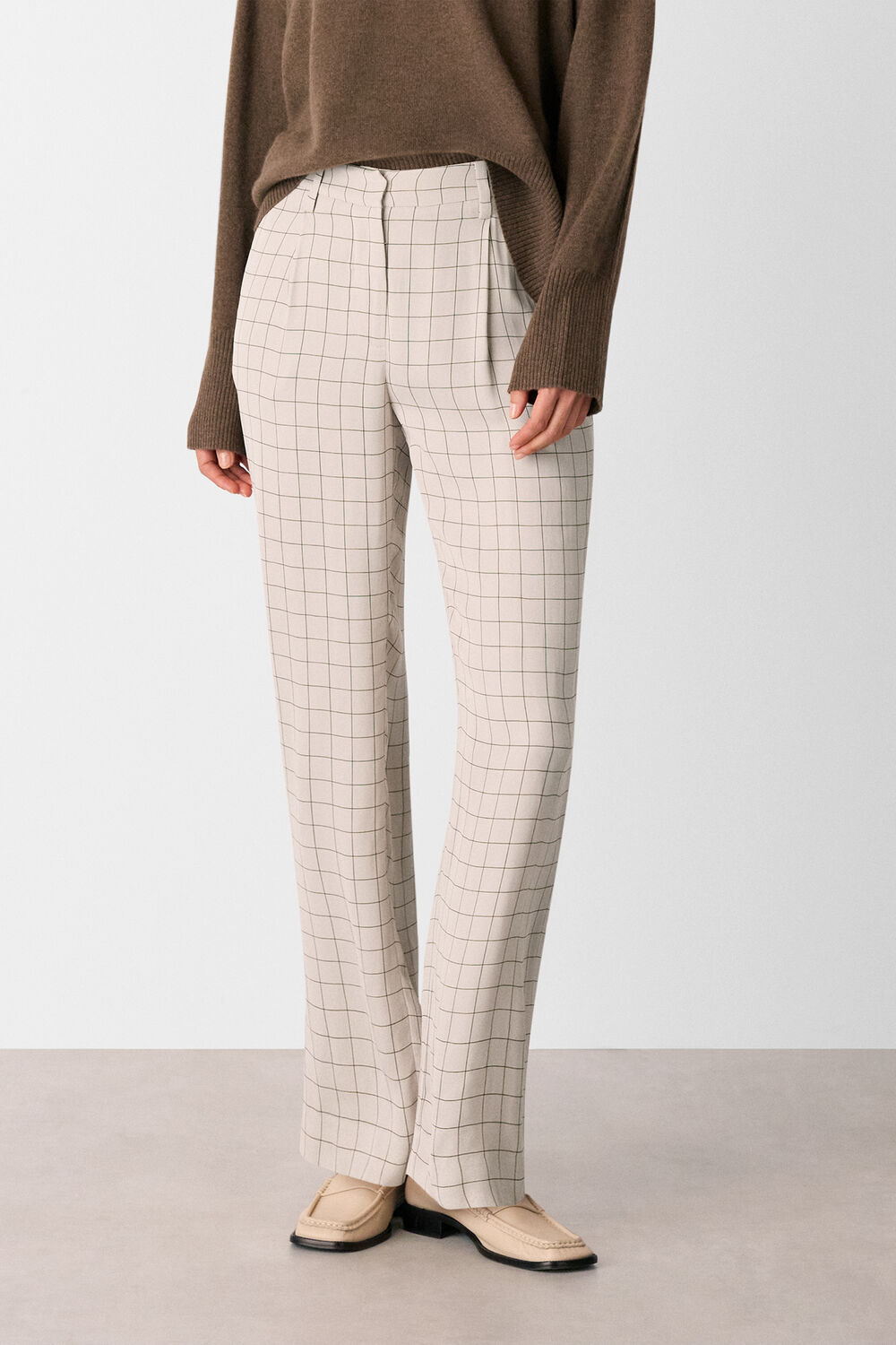 Multicolour Niamo Fine Grid Trouser
