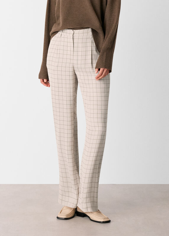 Multicolour Niamo Fine Grid Trouser