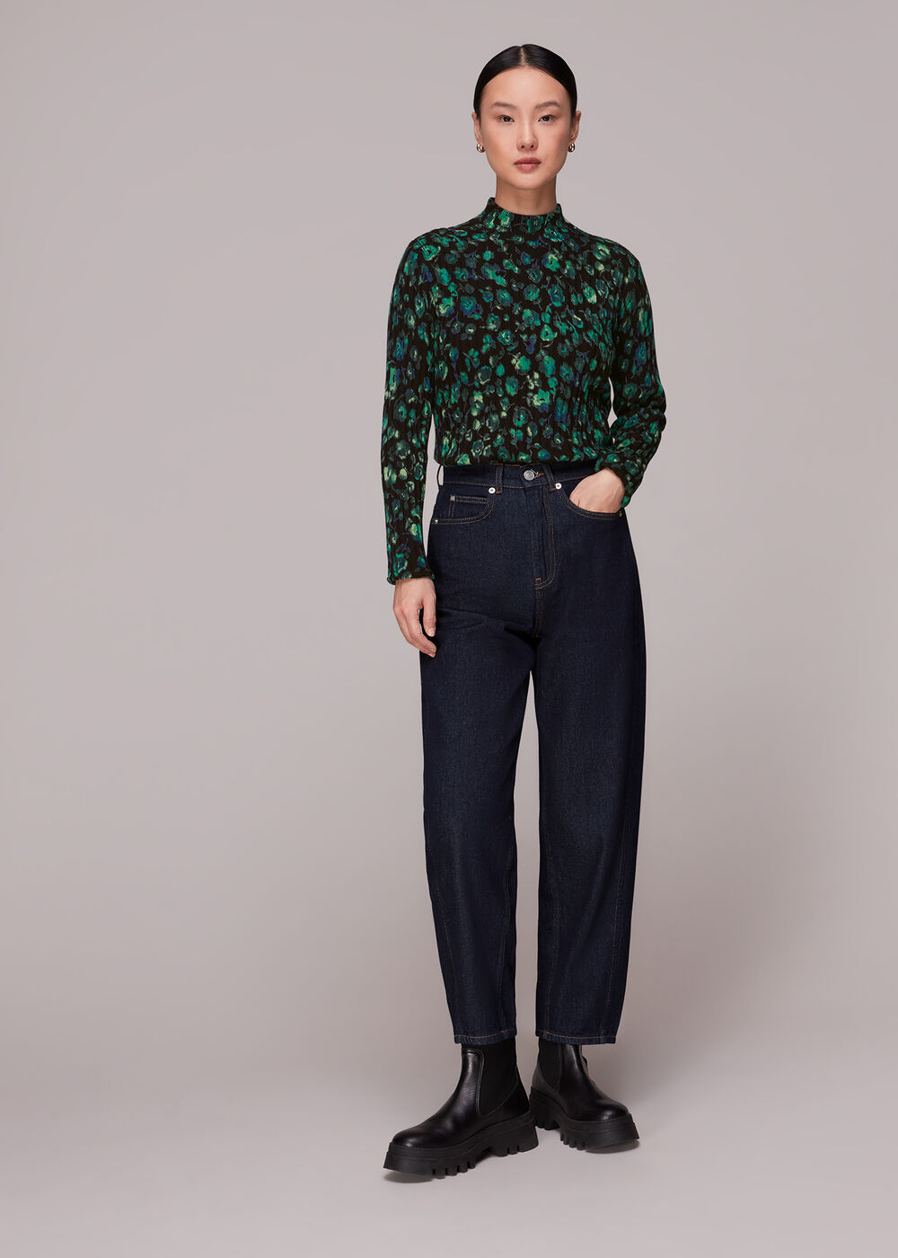 Blurred Floral Knit