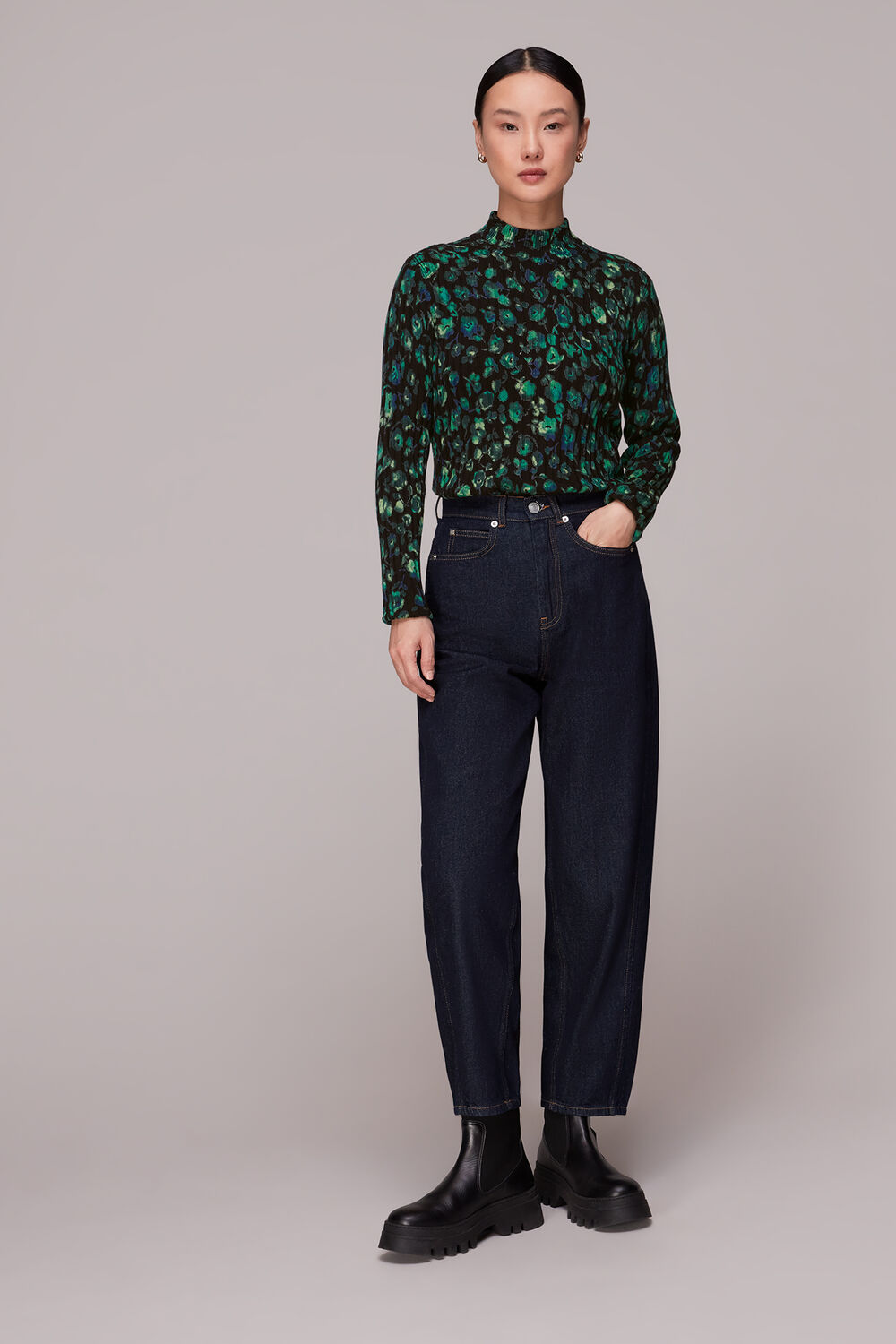 Blurred Floral Knit