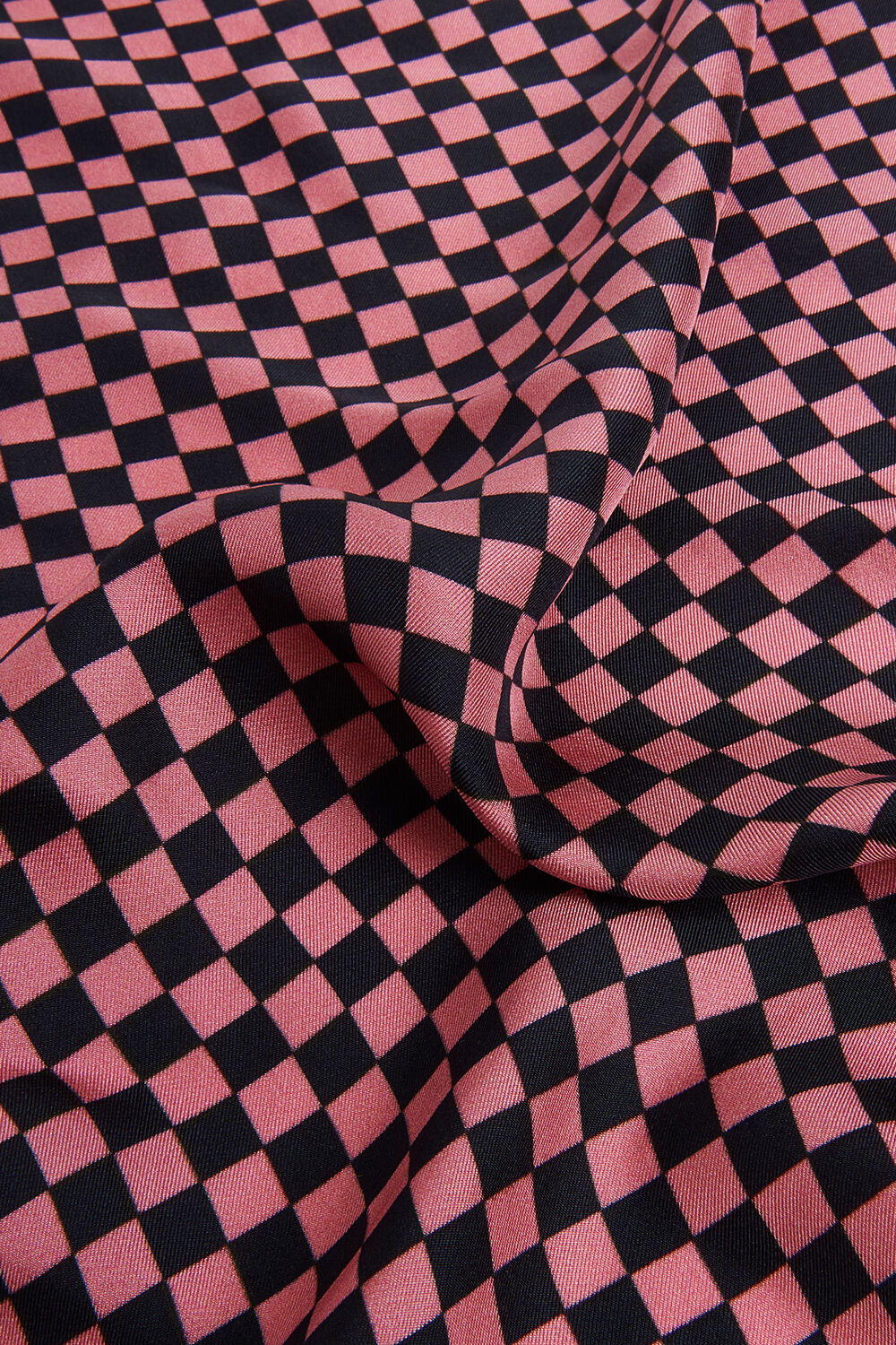 Checkerboard Silk Scarf