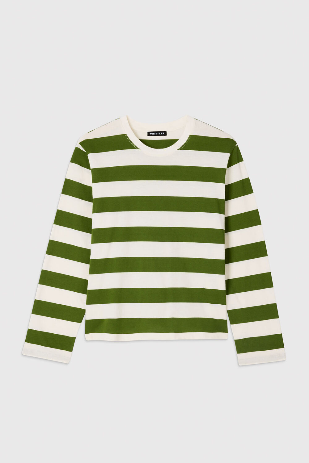 Green Relaxed Stripe Long Sleeve Tee