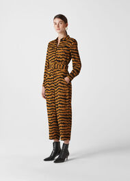 Milla Animal Utility Jumpsuit Brown/Multi